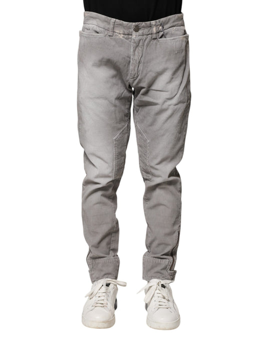 Balmain – Hellgraue, verwaschene Skinny-Fit-Jeans für Herren