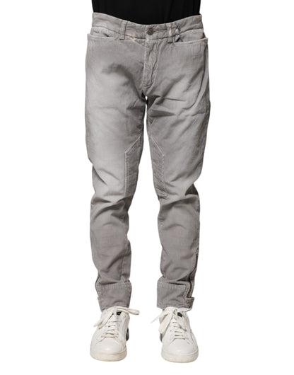 Balmain – Hellgraue, verwaschene Skinny-Fit-Jeans für Herren