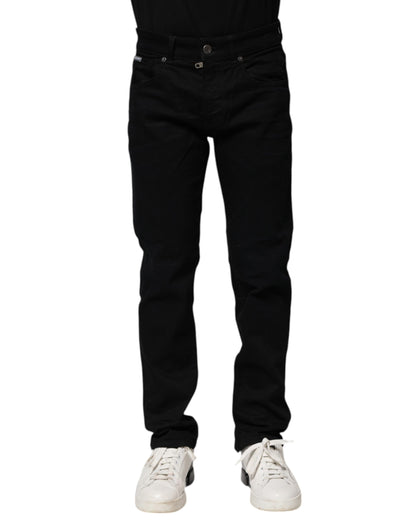 Dolce &amp; Gabbana Black Cotton Skinny Denim Jeans