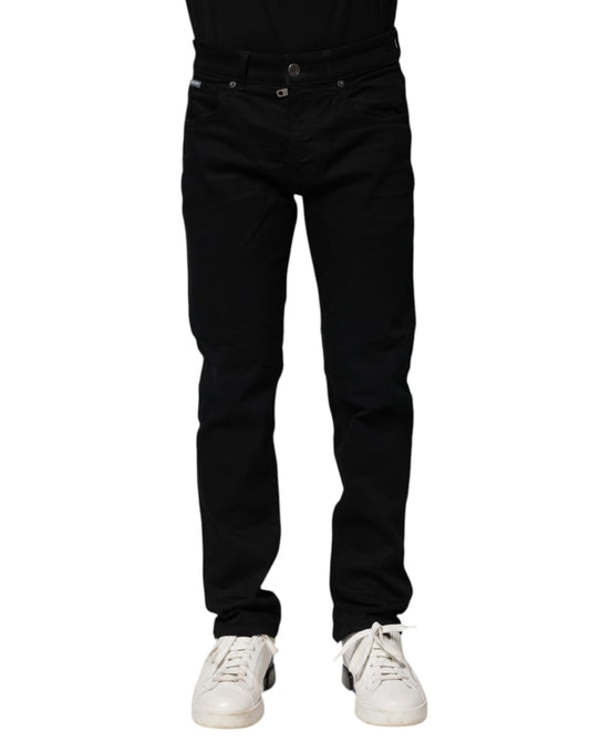 Dolce &amp; Gabbana – Schwarze Skinny-Jeans aus Baumwolle