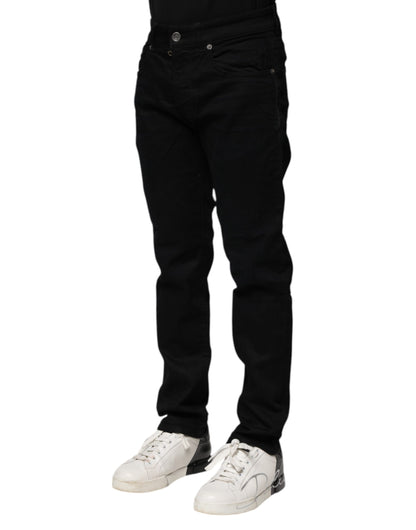Dolce &amp; Gabbana Black Cotton Skinny Denim Jeans