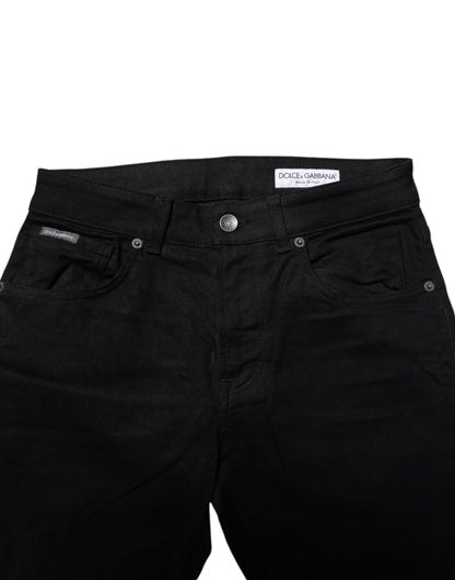 Dolce &amp; Gabbana Black Cotton Skinny Denim Jeans