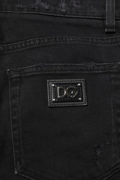 Dolce &amp; Gabbana Schwarze Skinny-Jeans aus Baumwolle für Herren