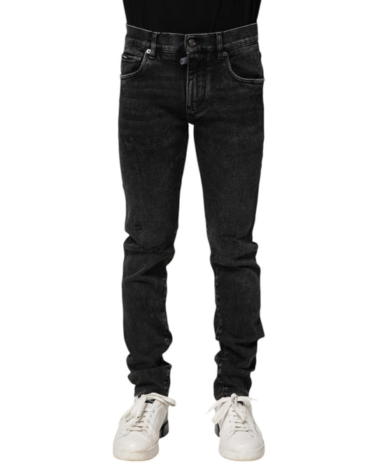 Dolce &amp; Gabbana Schwarze Skinny-Jeans aus Baumwolle für Herren