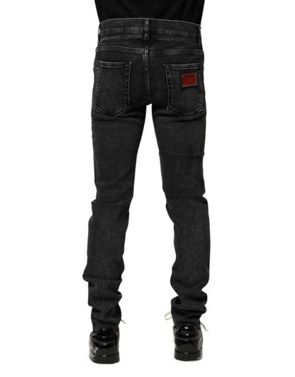 Dolce &amp; Gabbana Schwarze Skinny-Jeans aus Baumwolle für Herren