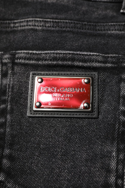 Dolce &amp; Gabbana Schwarze Skinny-Jeans aus Baumwolle für Herren