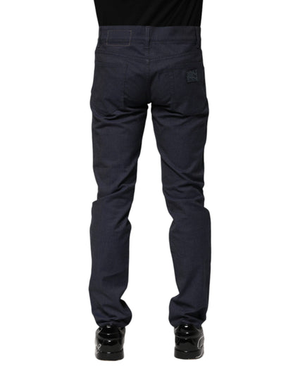 Dolce &amp; Gabbana Dark Blue Cotton Skinny Denim Jeans