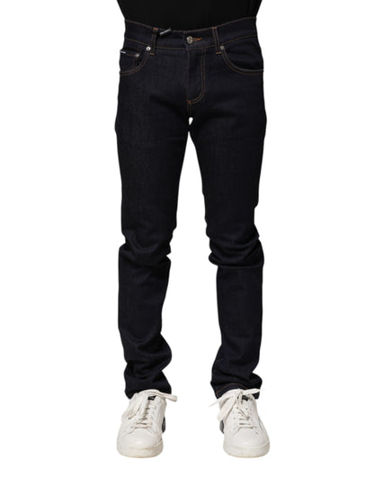 Dolce &amp; Gabbana Schwarze Skinny-Jeans aus Baumwolle für Herren