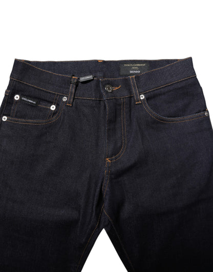 Dolce &amp; Gabbana Schwarze Skinny-Jeans aus Baumwolle für Herren