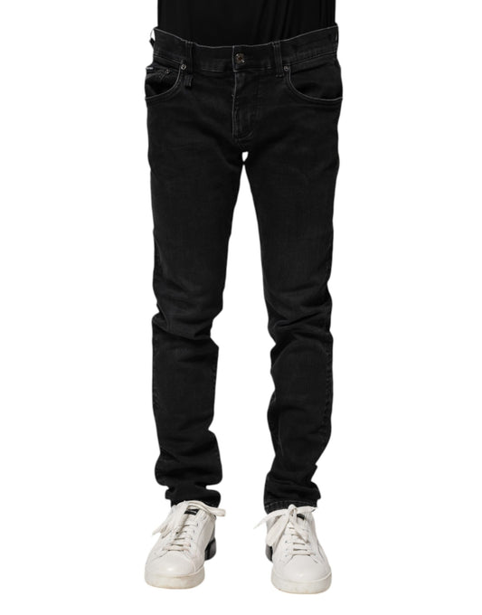 Dolce &amp; Gabbana Schwarze Skinny-Jeans aus Baumwolle für Herren