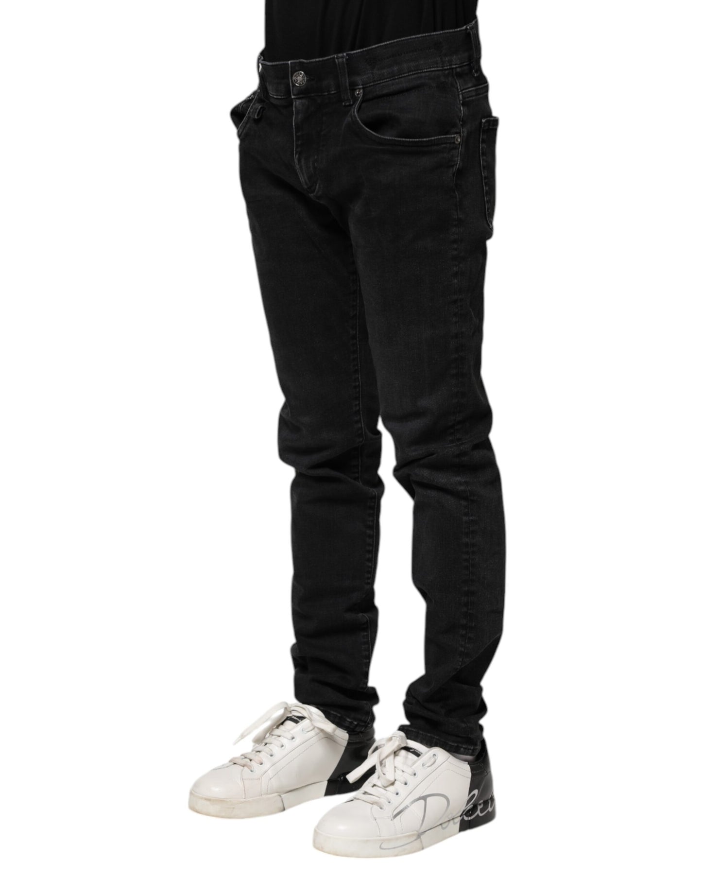 Dolce &amp; Gabbana Schwarze Skinny-Jeans aus Baumwolle für Herren