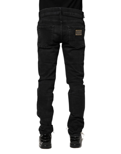Dolce &amp; Gabbana Schwarze Skinny-Jeans aus Baumwolle für Herren