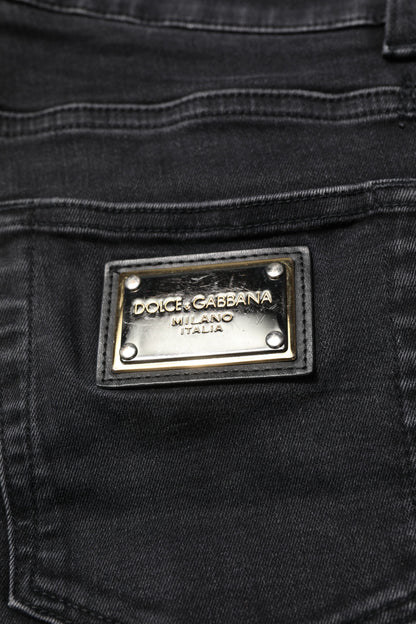 Dolce &amp; Gabbana Schwarze Skinny-Jeans aus Baumwolle für Herren