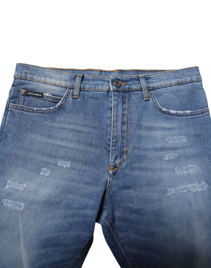 Dolce &amp; Gabbana – Blaue Bermudashorts aus Baumwollstretch für Herren