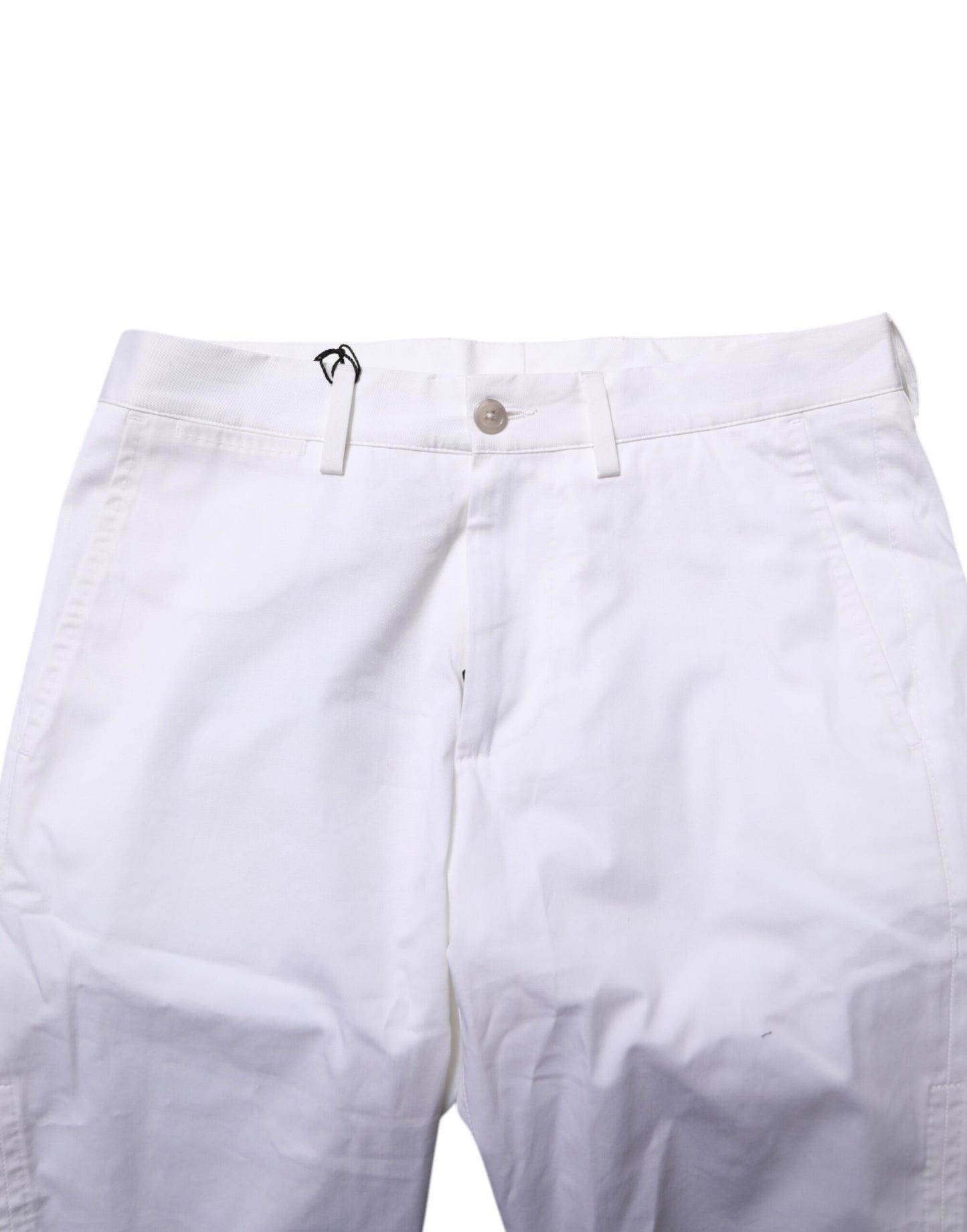 Dolce &amp; Gabbana – Weiße Bermudashorts aus Baumwollstretch für Herren