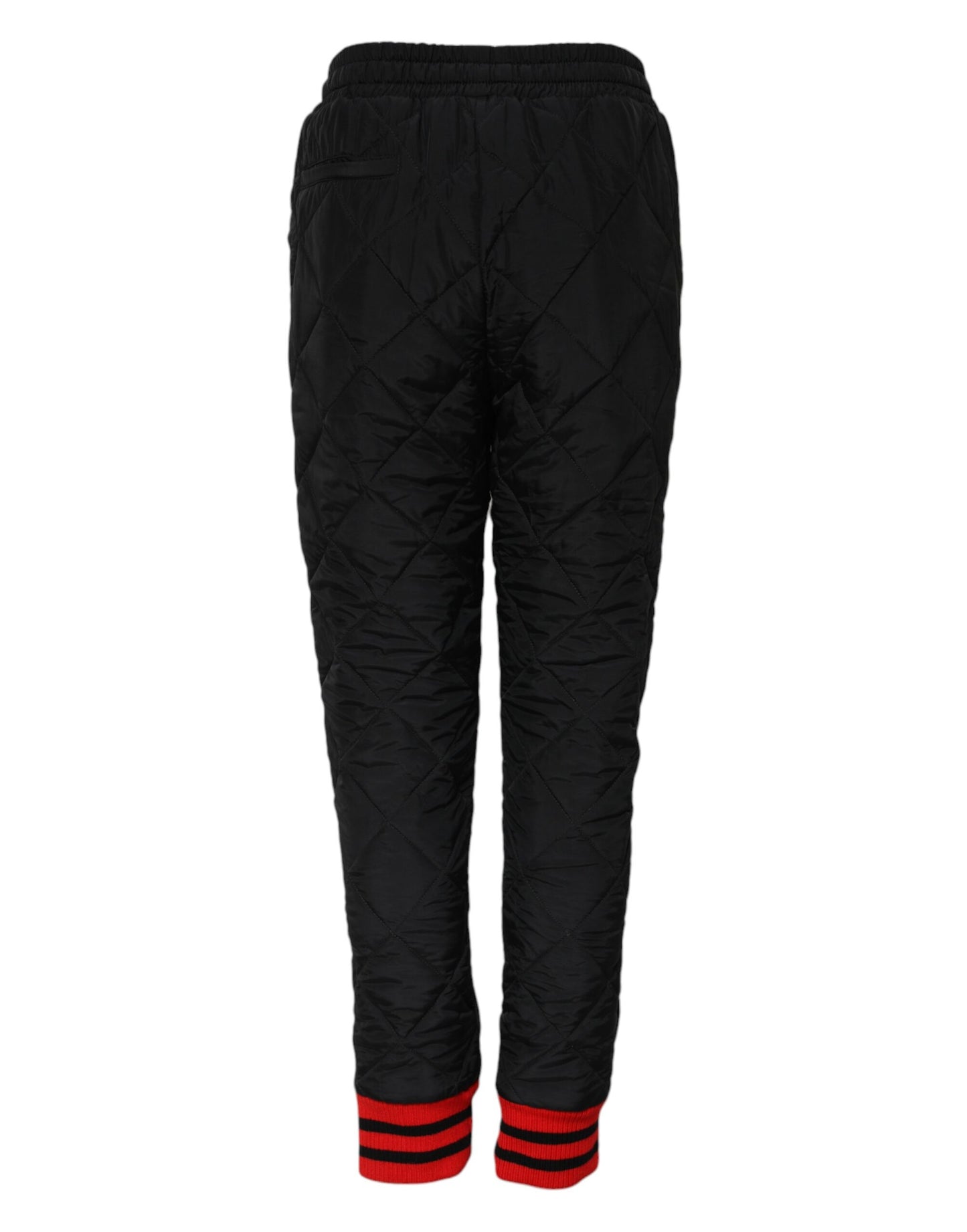 Dolce &amp; Gabbana – Schwarze, gesteppte Jogginghose mit mittlerer Taille