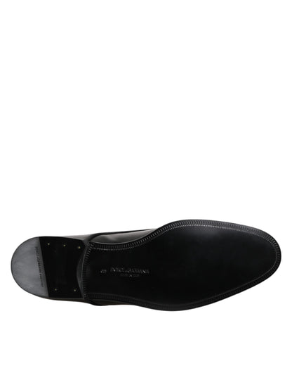 Dolce &amp; Gabbana – Derby-Schnürschuhe aus schwarzem Leder für Herren