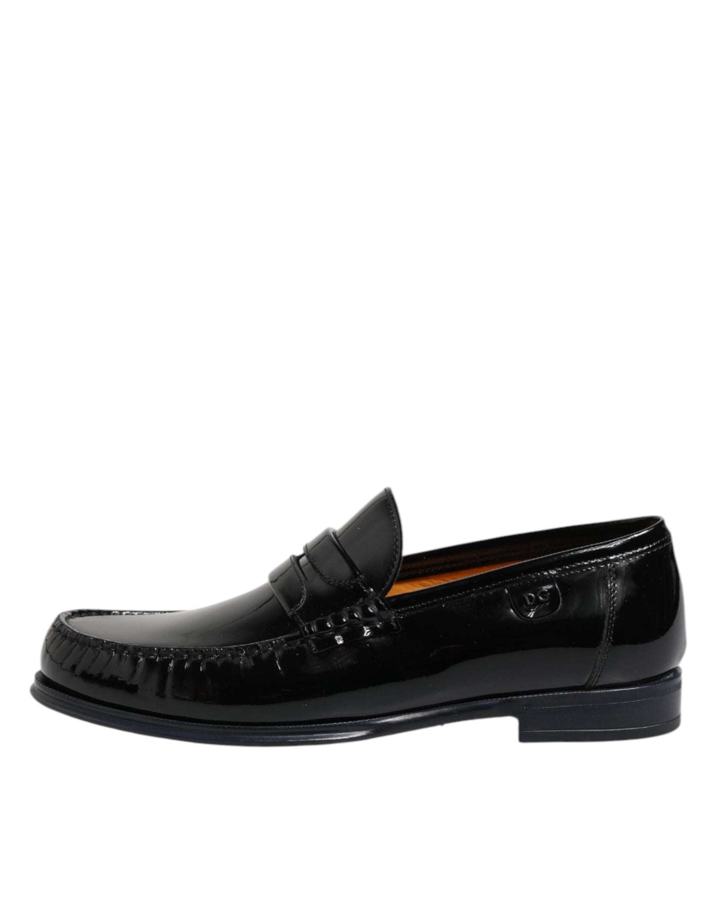 Dolce &amp; Gabbana Black Leather Slip On Loafers Dress Shoes