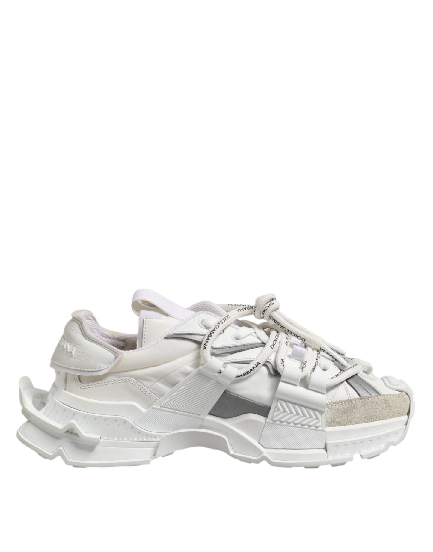 Dolce &amp; Gabbana White Gray Low Top Space Sneakers Shoes