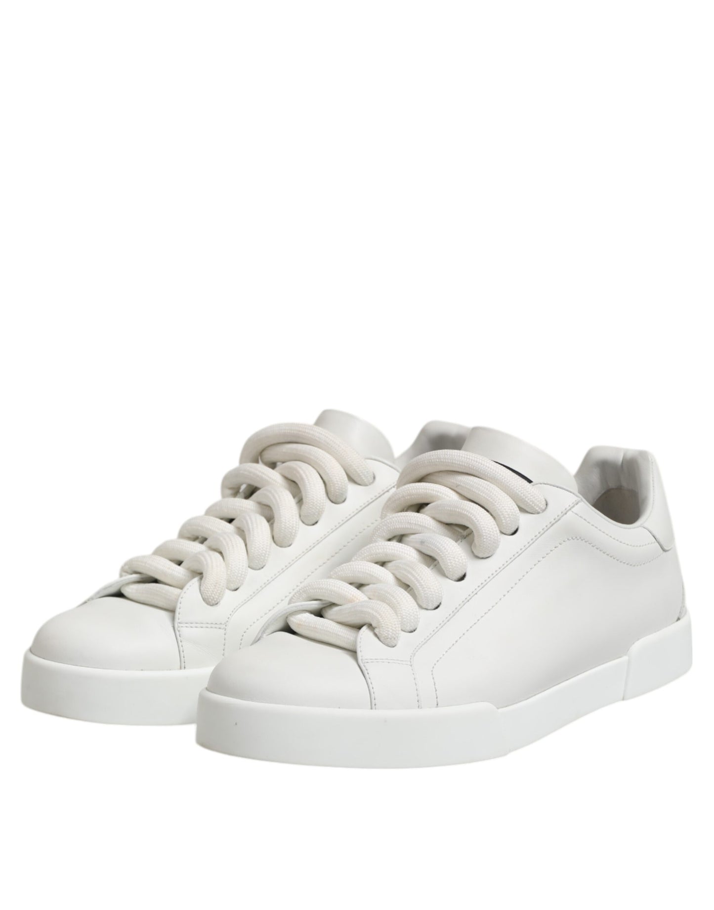 Dolce &amp; Gabbana White Logo Lace Up Low Top Men Sneakers Shoes