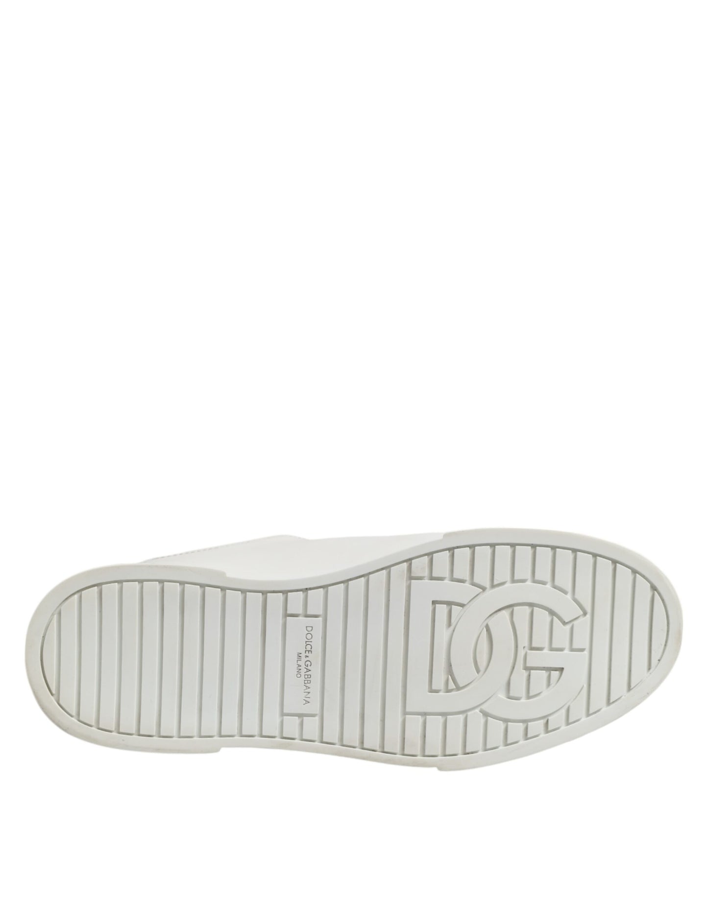 Dolce &amp; Gabbana White Logo Lace Up Low Top Men Sneakers Shoes