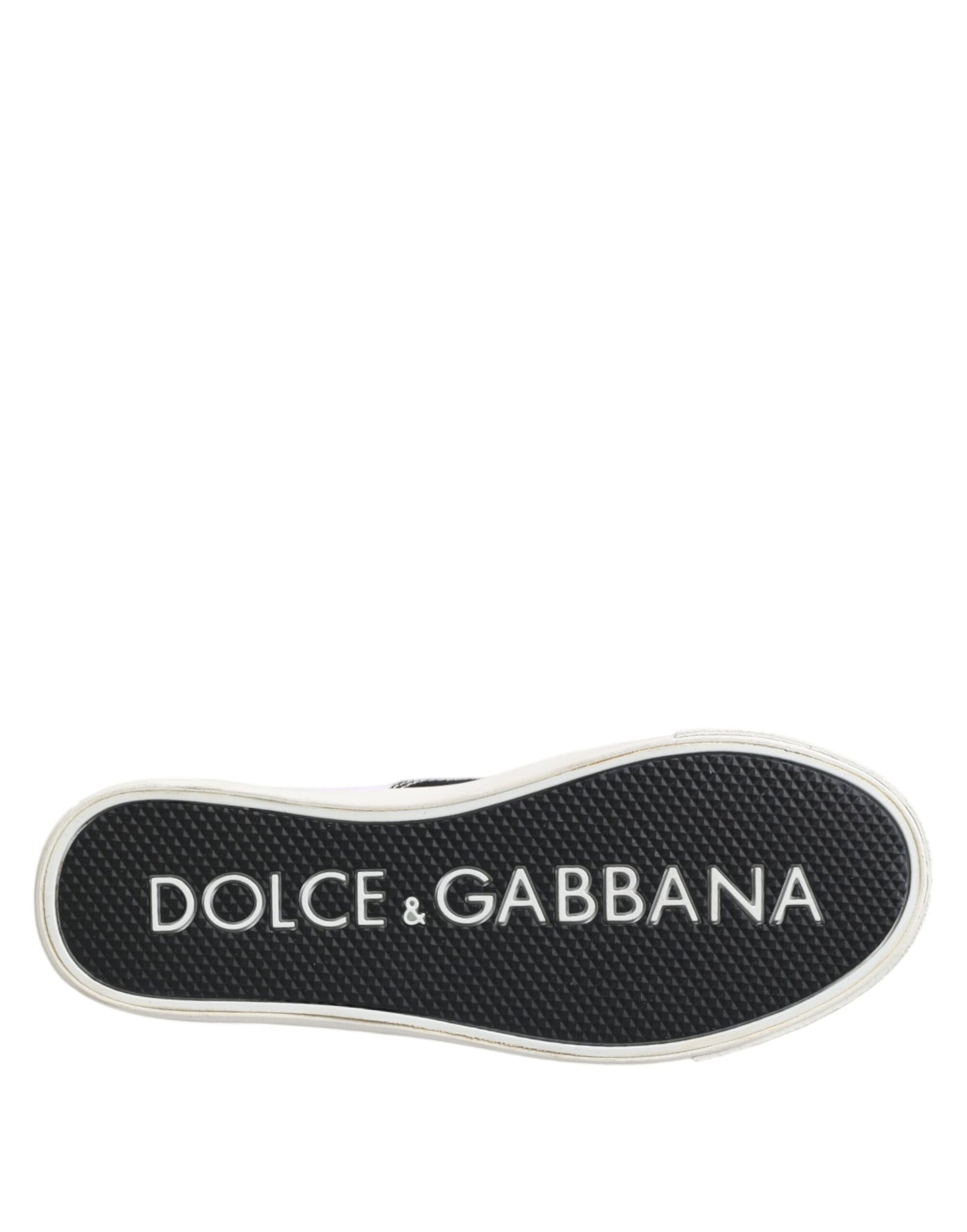 Dolce &amp; Gabbana Black Cotton Canvas Lace Up Men Sneakers Shoes