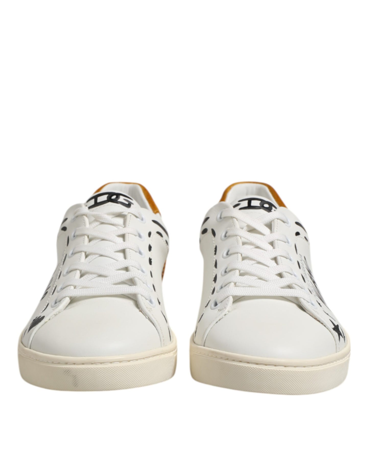 Dolce &amp; Gabbana White Leather MILANO Low Top Sneakers Shoes