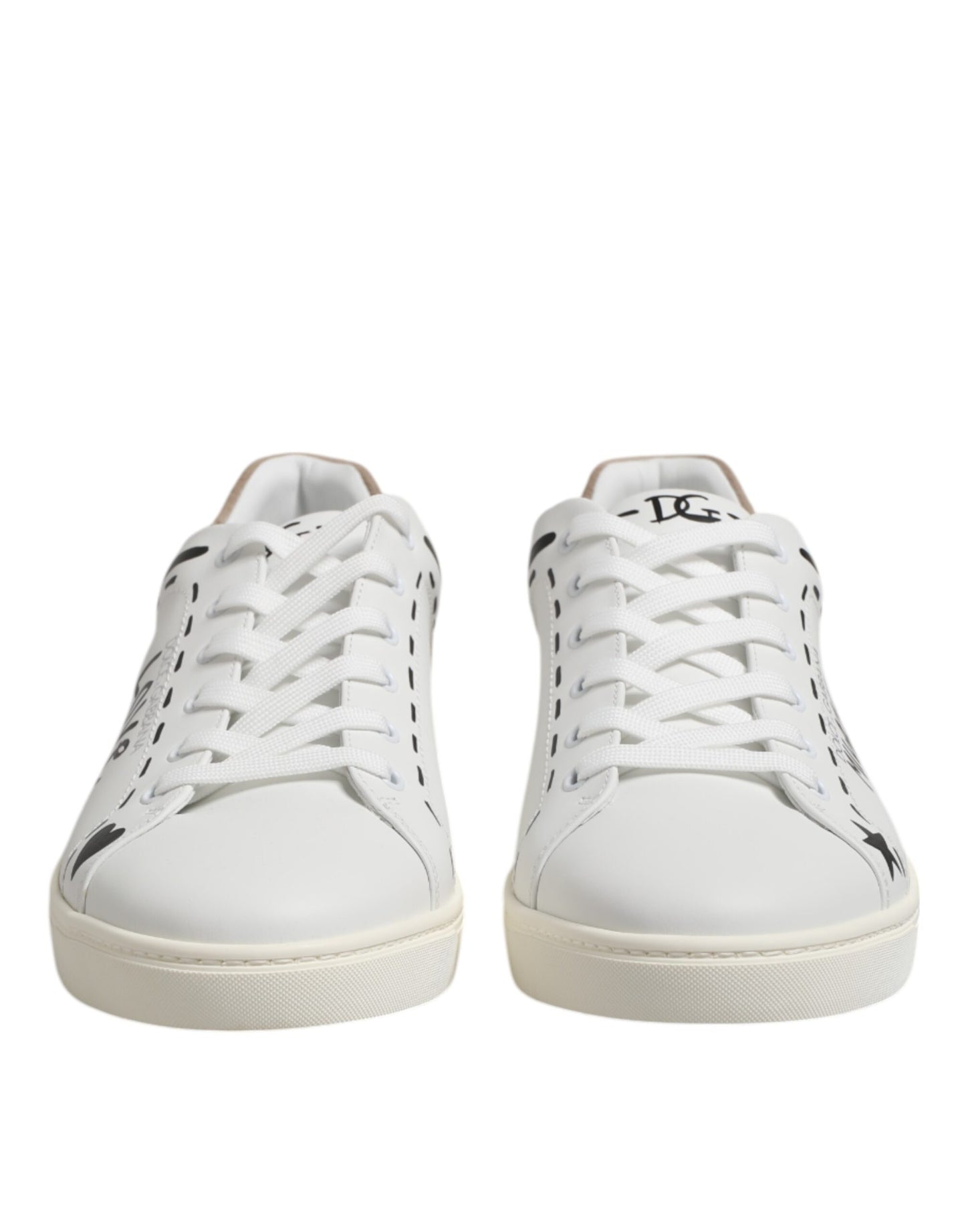 Dolce &amp; Gabbana White Leather MILANO Low Top Sneakers Shoes