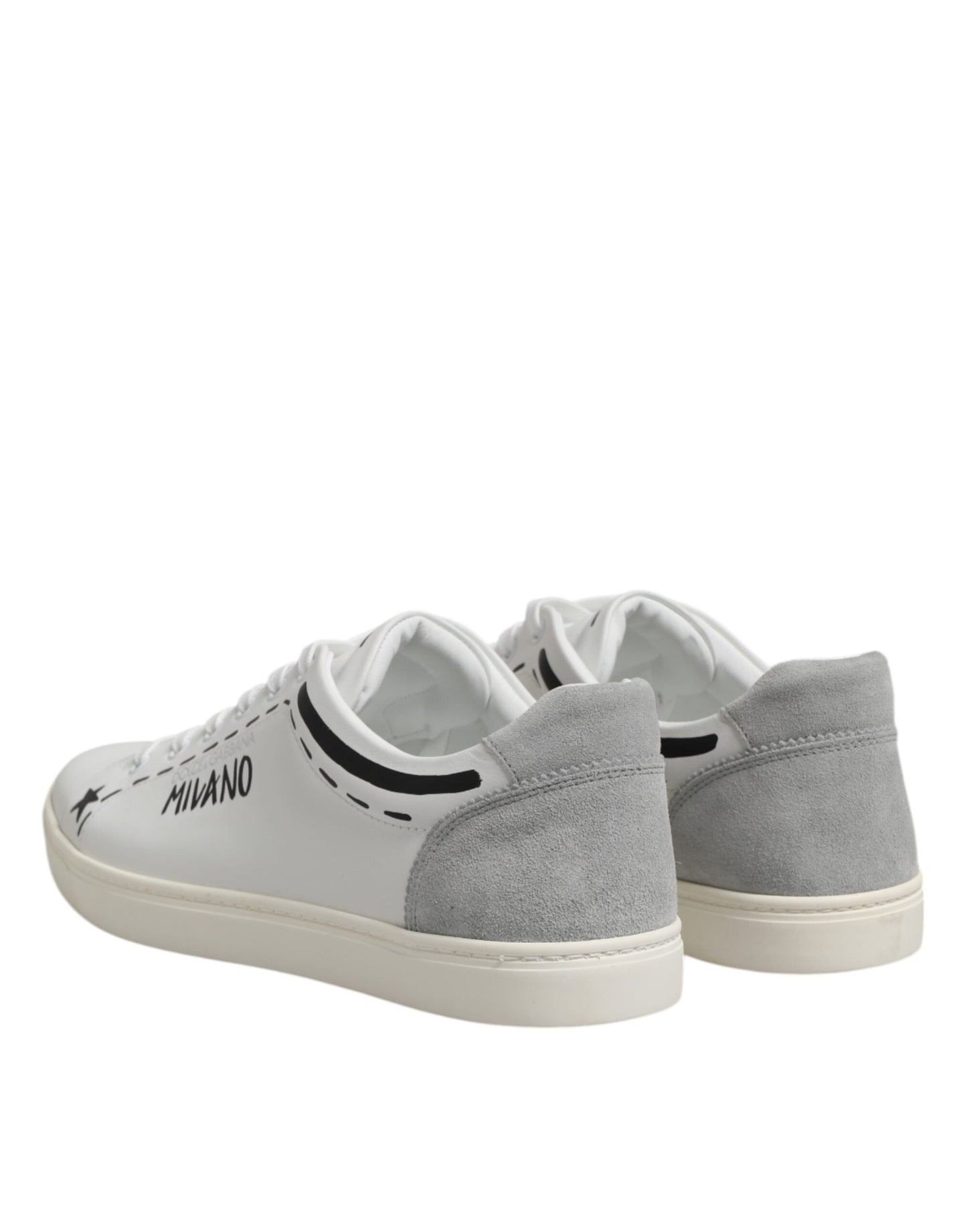 Dolce &amp; Gabbana White Leather MILANO Low Top Sneakers Shoes