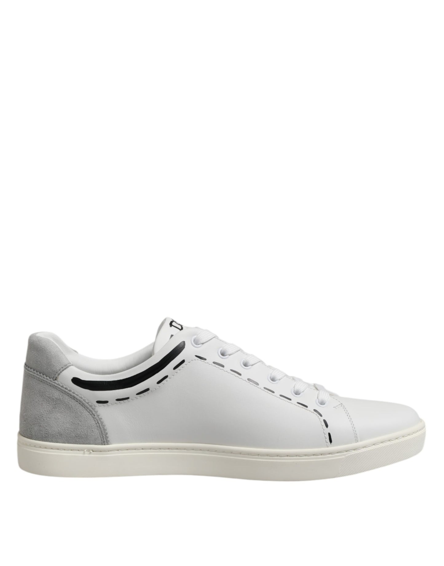Dolce &amp; Gabbana White Leather MILANO Low Top Sneakers Shoes