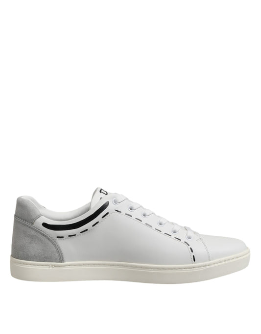 Dolce &amp; Gabbana White Leather MILANO Low Top Sneakers Shoes