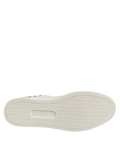 Dolce &amp; Gabbana White Leather MILANO Low Top Sneakers Shoes