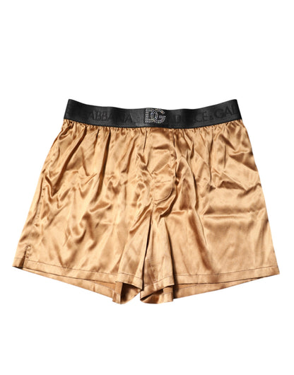 Dolce &amp; Gabbana Beige Men Regular Boxer Eye Mask Set Underwear