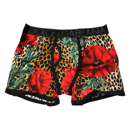 Dolce &amp; Gabbana Brown Leopard Print Regular Boxer Underwear