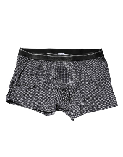 Dolce &amp; Gabbana – Grau bedruckte Boxershorts aus Baumwolle
