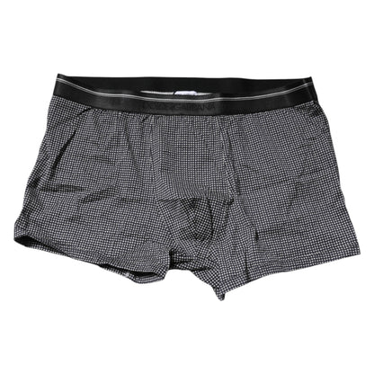 Dolce &amp; Gabbana – Grau bedruckte Boxershorts aus Baumwolle