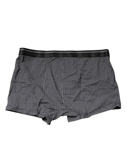 Dolce &amp; Gabbana – Grau bedruckte Boxershorts aus Baumwolle
