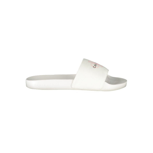 Calvin Klein Weiße Polyester-Damensandalen