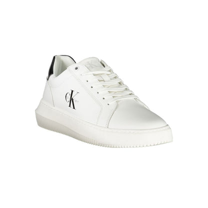 Calvin Klein Herren-Sneaker aus weißem Leder