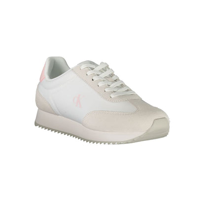Calvin Klein Damen Sneaker aus weißem Leder