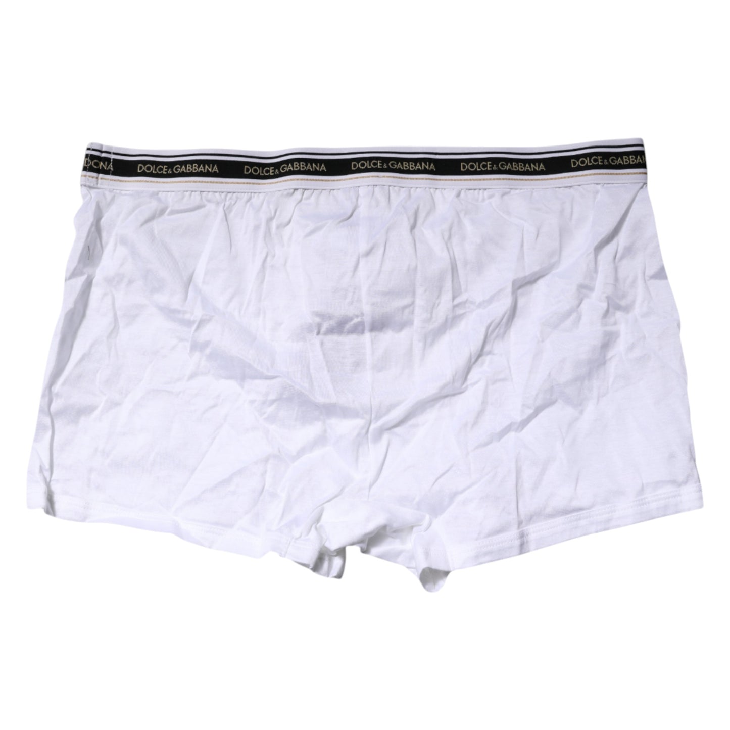 Dolce &amp; Gabbana – Boxershorts aus weißem Baumwollstretch in normaler Passform