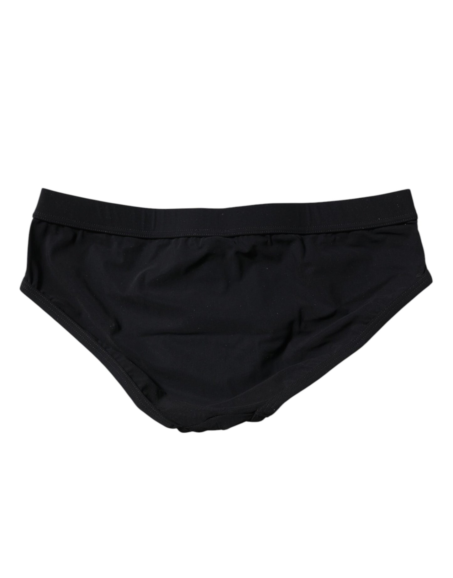 Dolce &amp; Gabbana Black Logo Plaque Men Beachwear Brief Swimwear