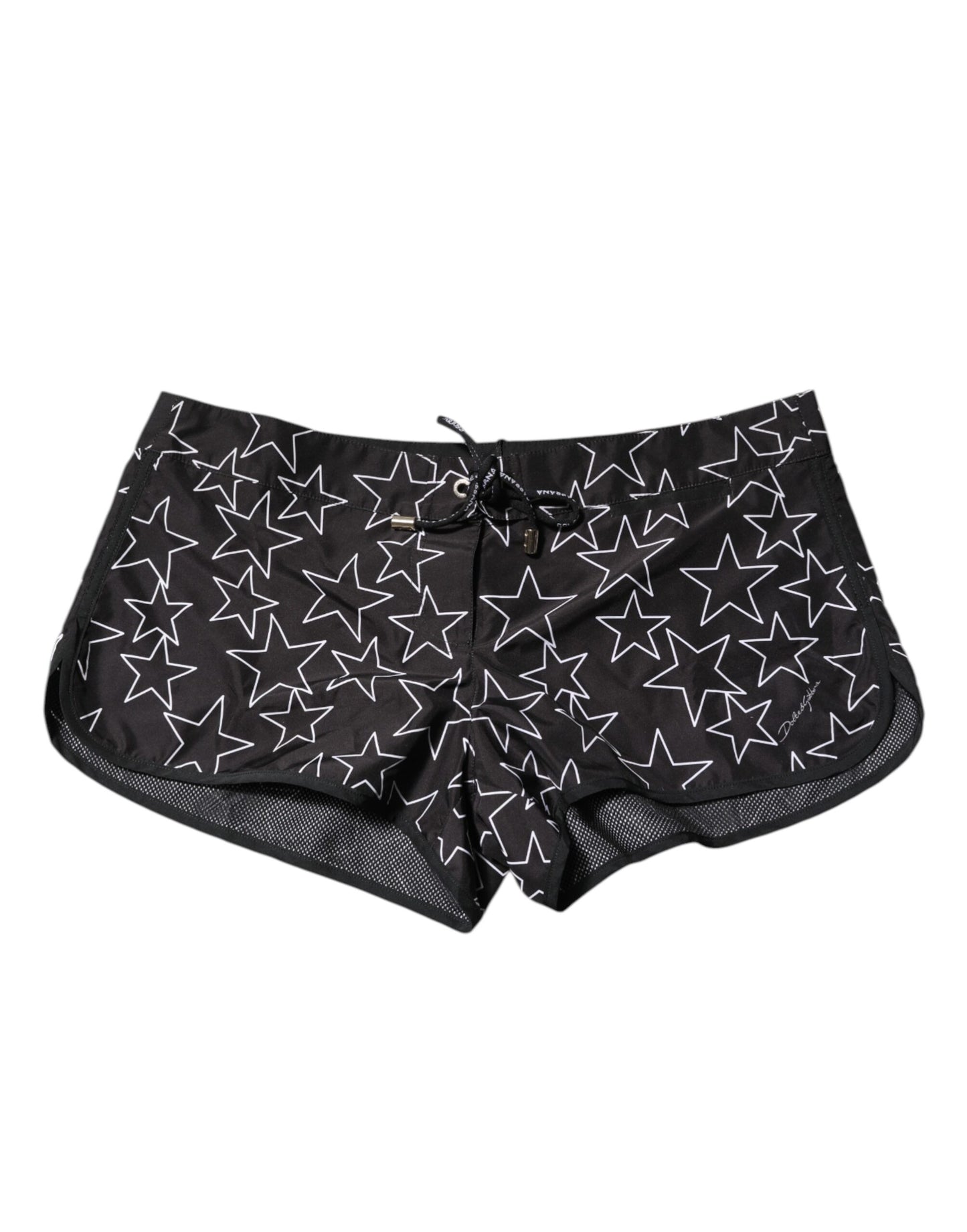 Dolce &amp; Gabbana Black Star Print Beachwear Shorts Swimwear