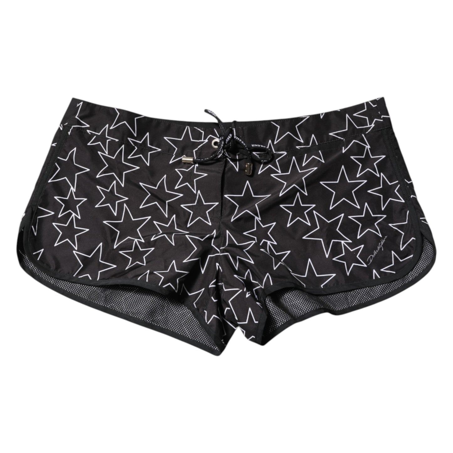 Dolce &amp; Gabbana Black Star Print Beachwear Shorts Swimwear
