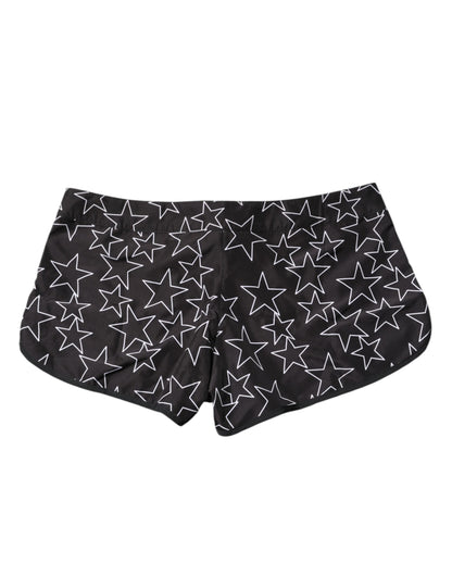 Dolce &amp; Gabbana Black Star Print Beachwear Shorts Swimwear