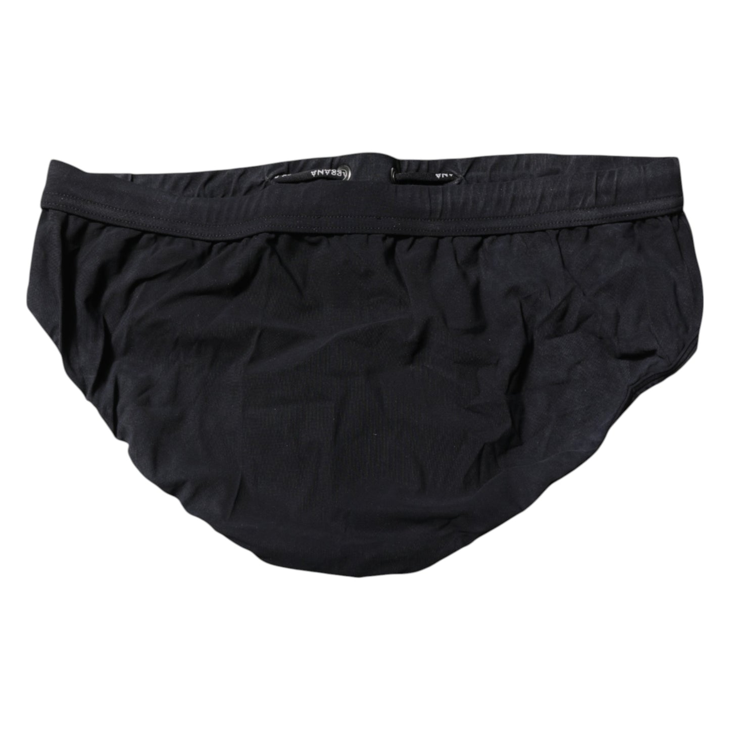 Dolce &amp; Gabbana Black Drawstring Men Beachwear Brief Swimwear
