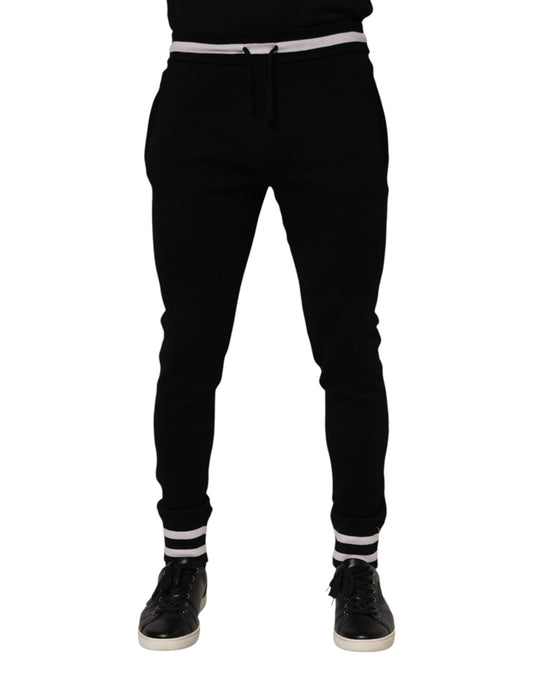 Dolce &amp; Gabbana Schwarze Jogginghose aus Baumwolle für Herren