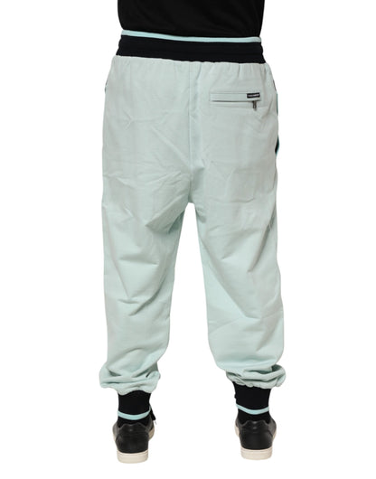 Dolce &amp; Gabbana Light Green Cotton Men Jogger Sweatpants Pants