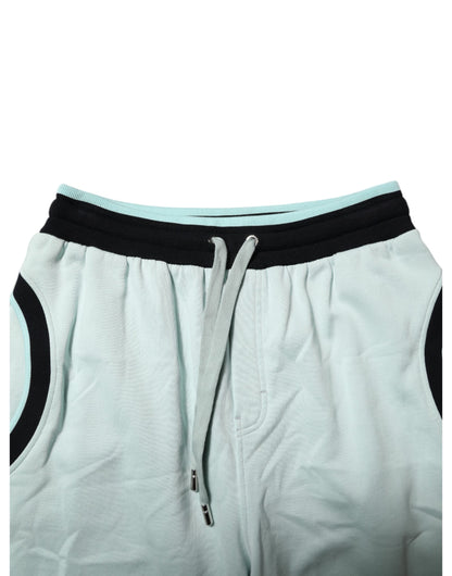 Dolce &amp; Gabbana Light Green Cotton Men Jogger Sweatpants Pants