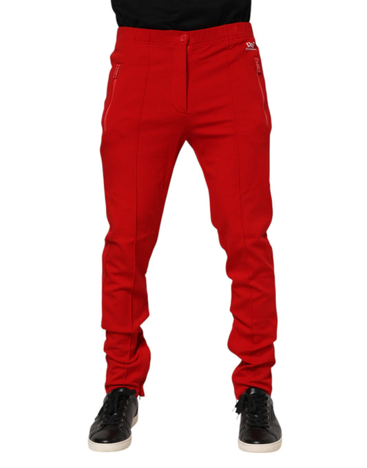Dolce &amp; Gabbana – Jogginghose mit Logo in Rot aus Viskose für Herren